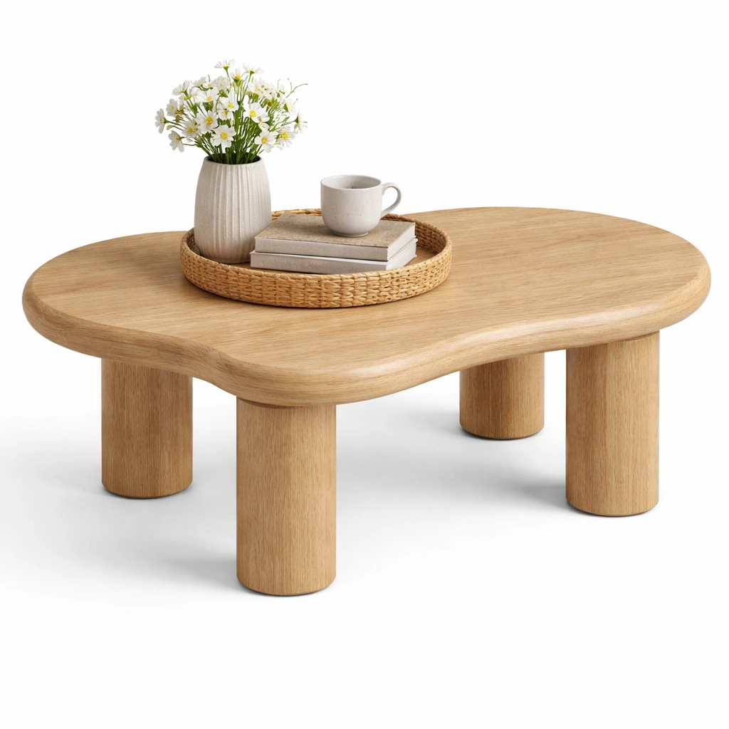 Designer Couchtisch Rund mit organischer Form-Norenio